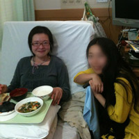 写真:病室での大野さん