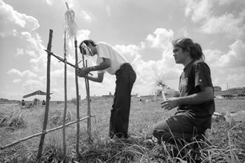 写真:広野での作業風景