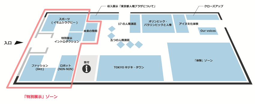 入り口を入ってすぐ左右に特別展示ゾーンがあります