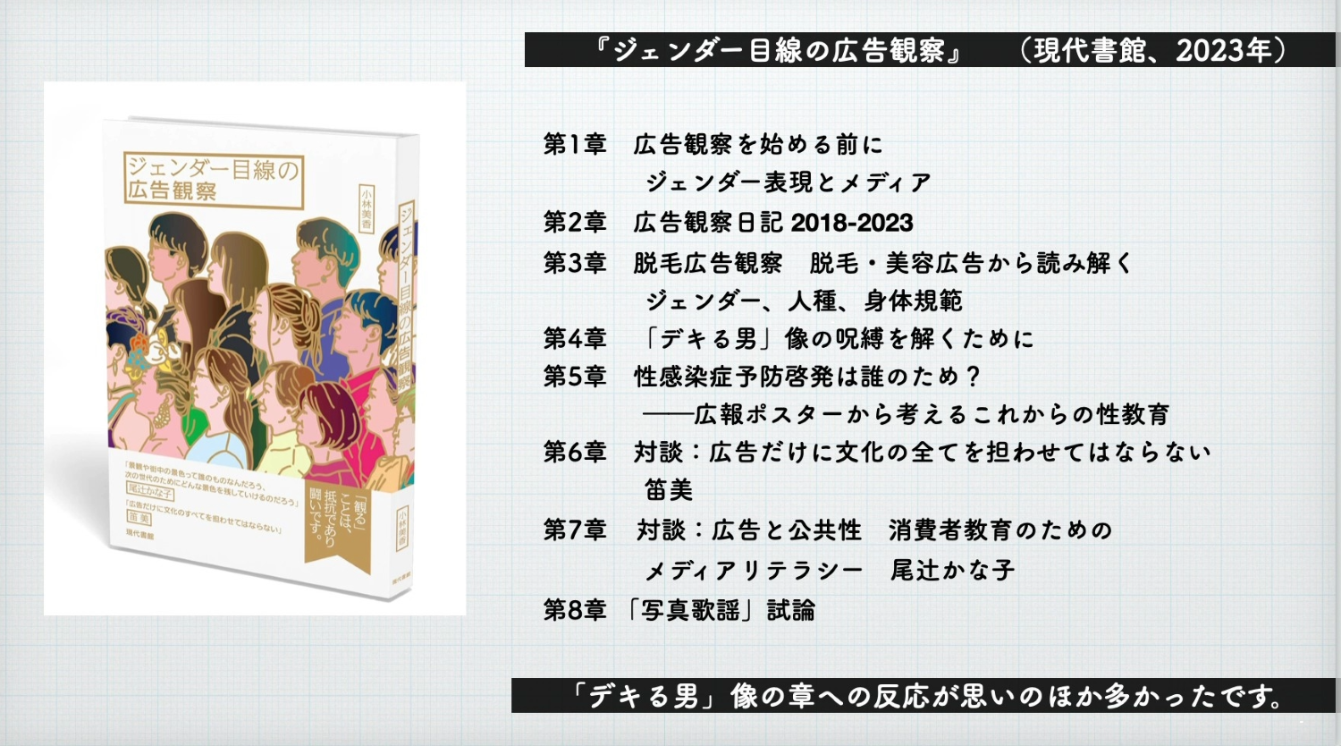 ジェンダー目線の広告観察　書籍の画像