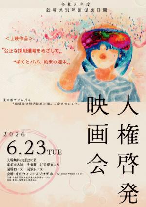 就職差別解消促進月間映画会チラシ　おもて